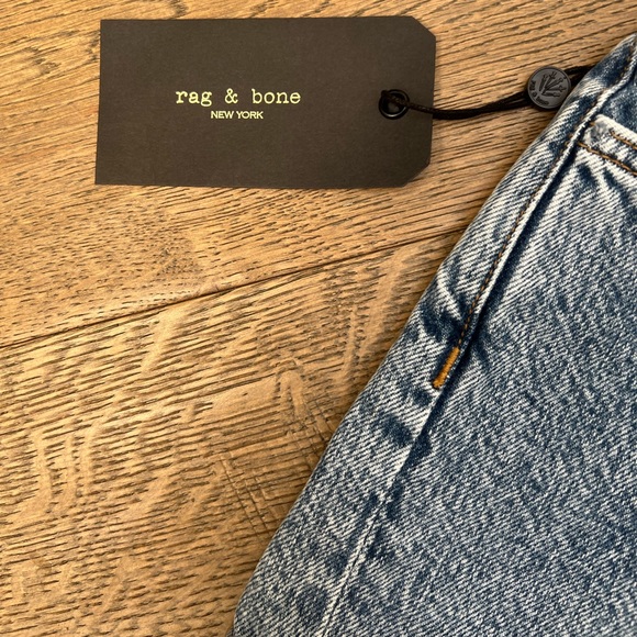 rag & bone Maya High-Rise Shorty Shorts in Calypso, size 24 - Picture 5 of 10